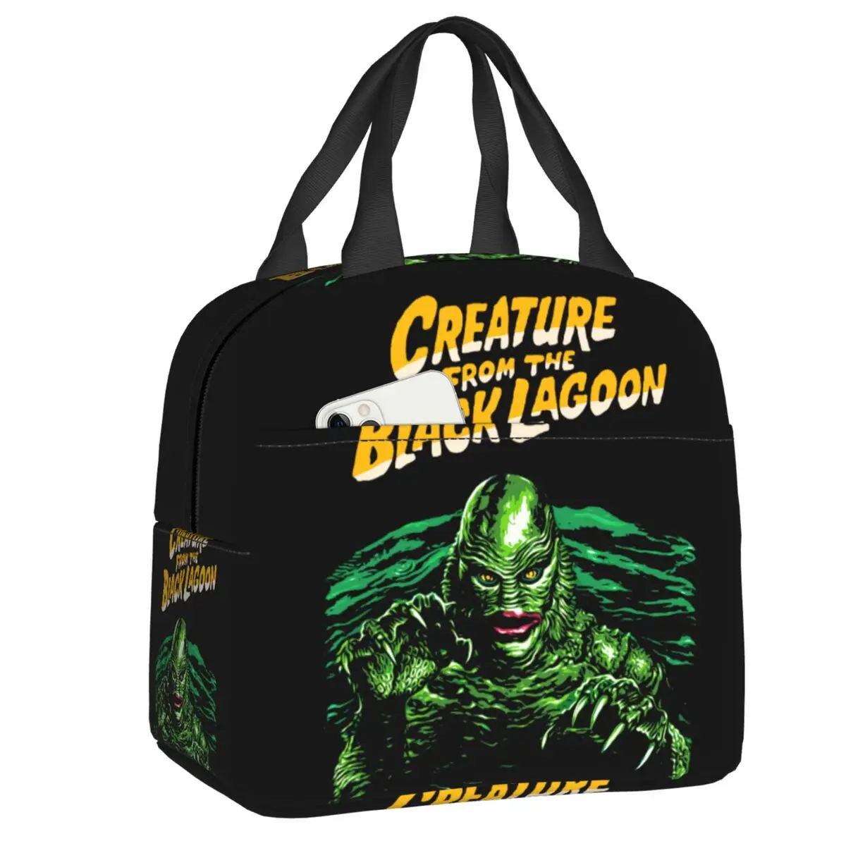 

Creature From The Black Lagoon Insulated Lunch Bag for Women Halloween Horror Movie Resuable Cooler Thermal Food Lunch Box Tote