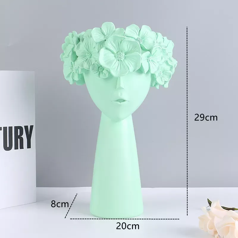 

Творческая ваза с абстрактной головой для девочек, Современная Скандинавская Цветочная композиция для гостиной, аксессуары для интерьера ...