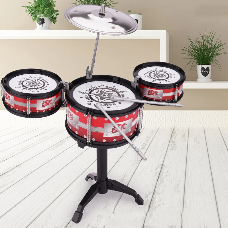 

Kids Mini Drum Set for Toddler Drum Set Toy-3Drums Cymbal & Drum Sticks Little Rockstar Kit to Stimulating Children's Creativity