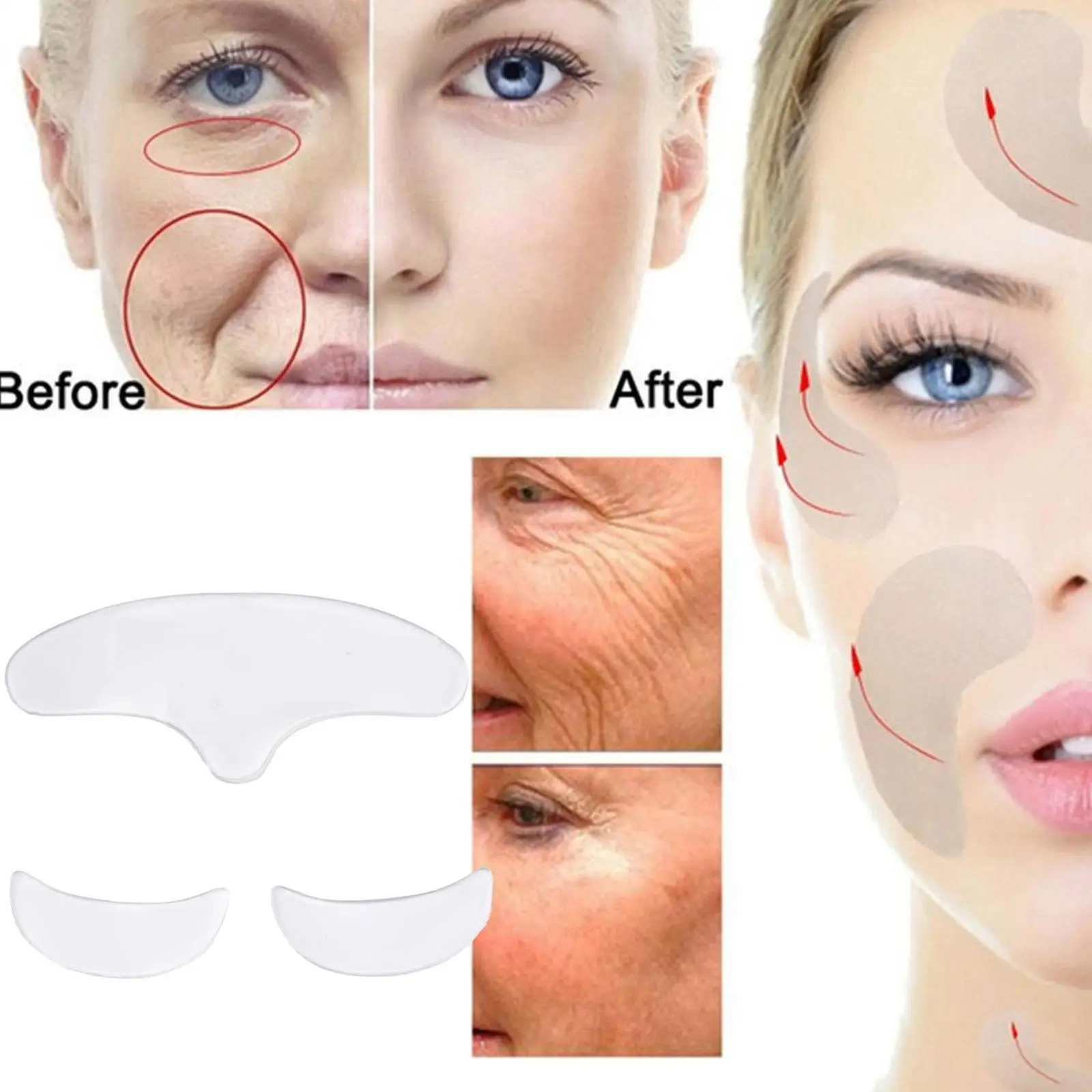 

Anti Wrinkle Neck Pad Silicon Reusable Transparent Anti Microgroove Silica Gel Patch Facial Care Removal Neck Sticker Skin Care