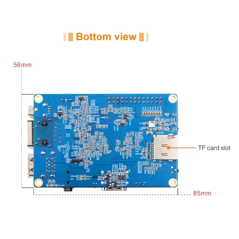 Для Orange Pi 3 LTS макетная плата Allwinner H6 чип 2 Гб ОЗУ 8 ГБ EMMC память встроенная Prog RAM ming