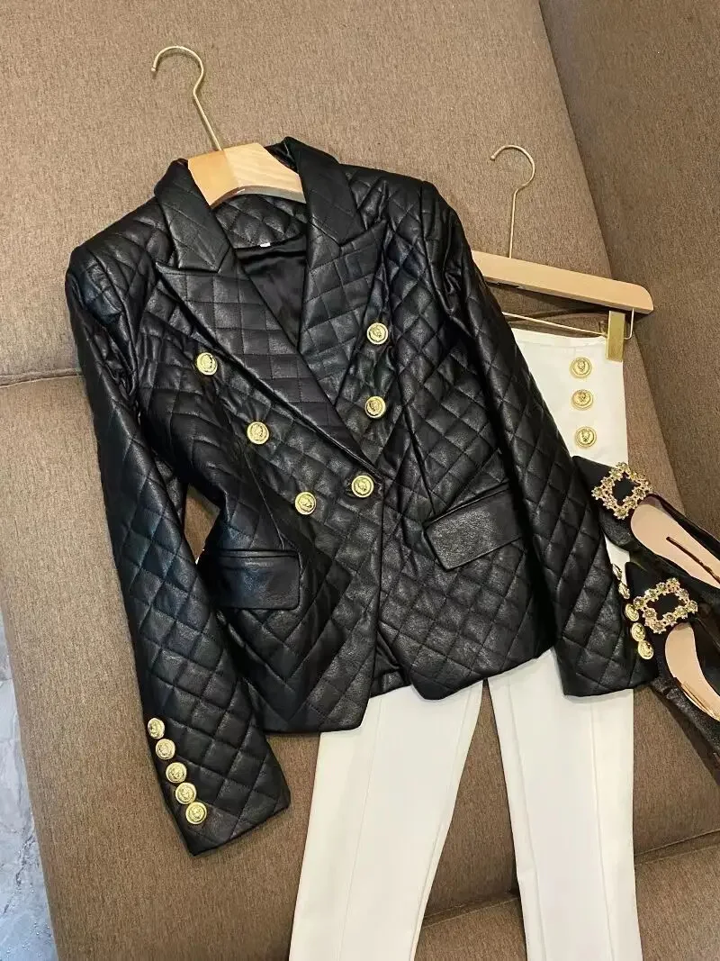 

Women Leather Suit Jackets Short Design Leather Coats