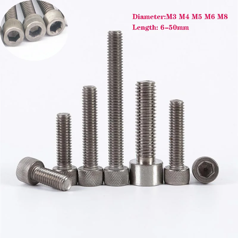 

Титановые винты M3-M8 с шестигранной головкой 5 шт.