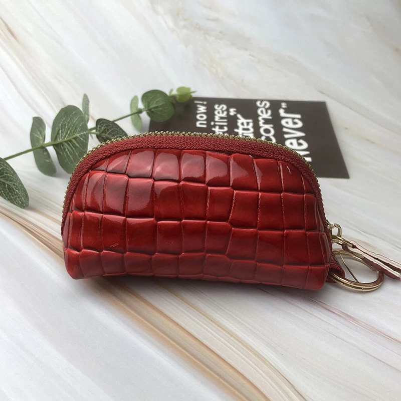 New Mini Women's Wallet Crocodile Pattern Short Zipper Wrist Small Coin Bag Fashion Pu Leather Ladies Card Holder Coin Purse