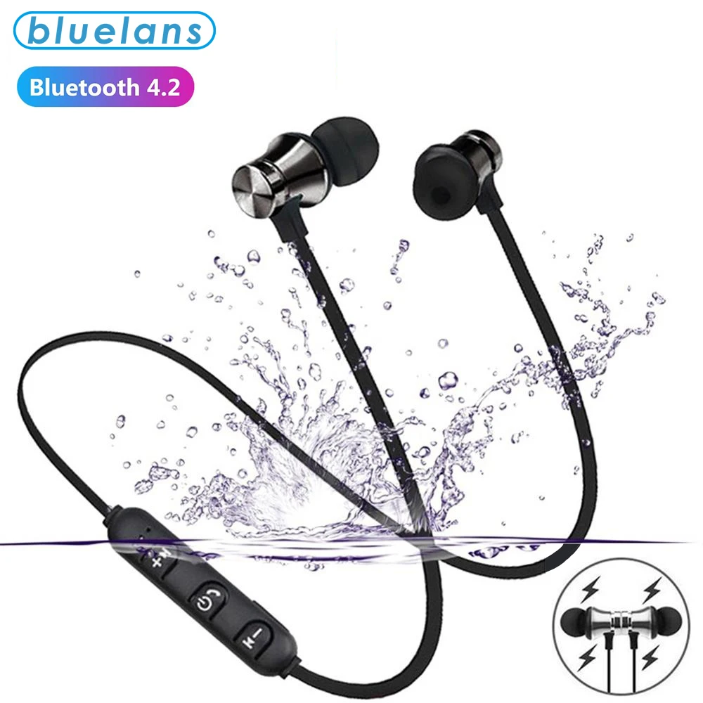 

XT11 Magnetic Wireless bluetooth Earphone music headset Neck band sport Earbuds Earphone with Mic For iPhone Samsung Xiaomi Hua