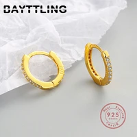 2022 new silver color fine light luxury gold zircon hoop earrings for women fashion jewelry girls gifts