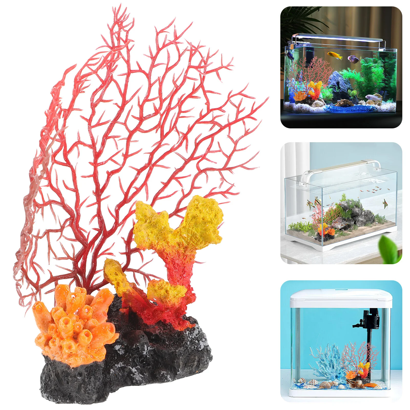 

Fish Decorations For Tank Imitation Coral Desktop Model Delicate Decor Landscape Layout Simulated Ornament Simulation Statue