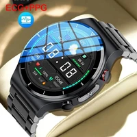 2022 new ecgppg smart watch men blood pressure heart rate watches ip68 waterproof fitness tracker smartwatch for huawei xiaomi