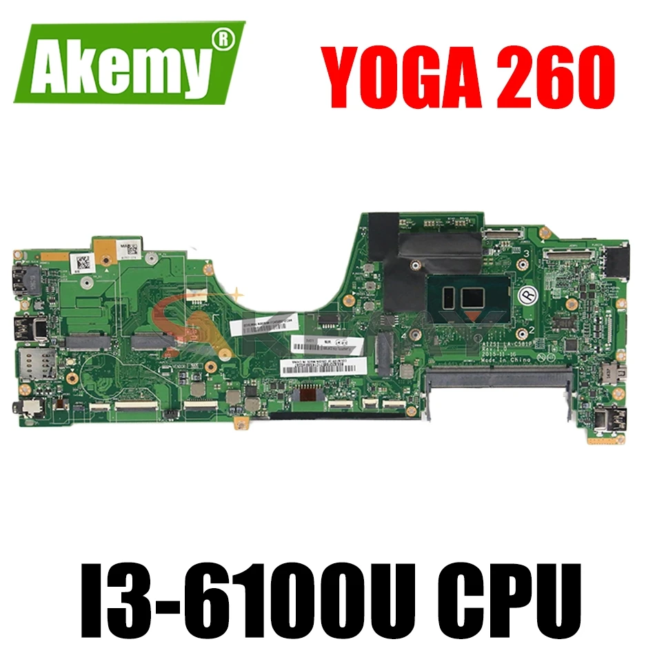 

LA-C581P For LENOVO YOGA 260 I3-6100U Notebook Mainboard DDR4 Laptop motherboard