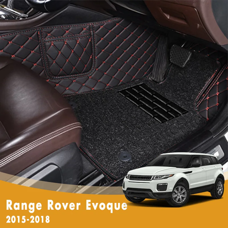 

RHD Роскошные двухслойные автомобильные коврики для Land Rover Range Rover Evoque 2018 2017 2016 2015 автомобильные аксессуары