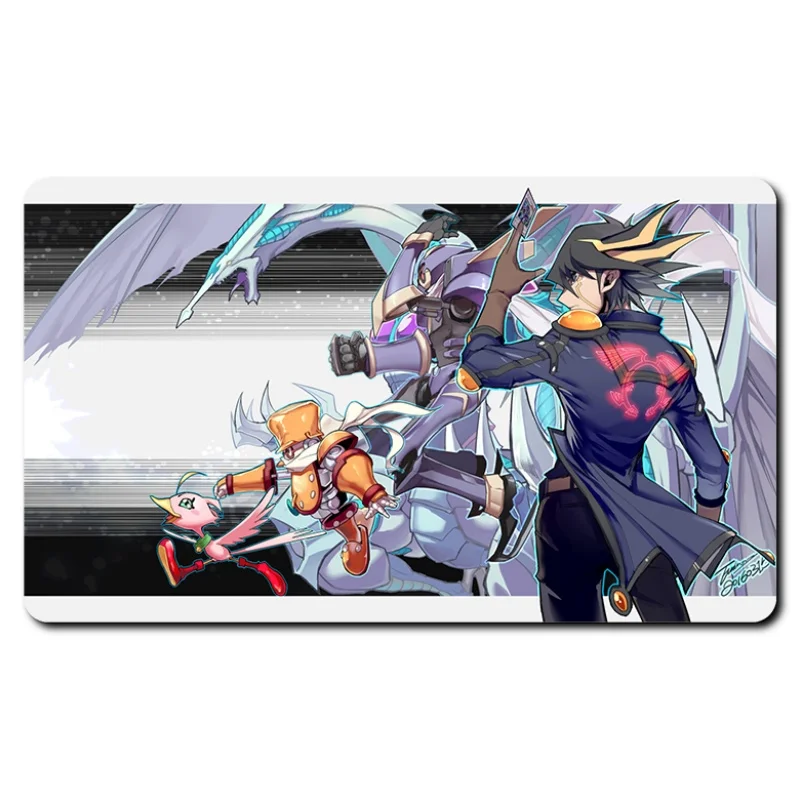 Yu-Gi-Oh Card Pad Egyptian God Seto Kaiba Yusei Fudo Akiza Izinski Diy Резиновый боевой коврик Аниме Фигурка