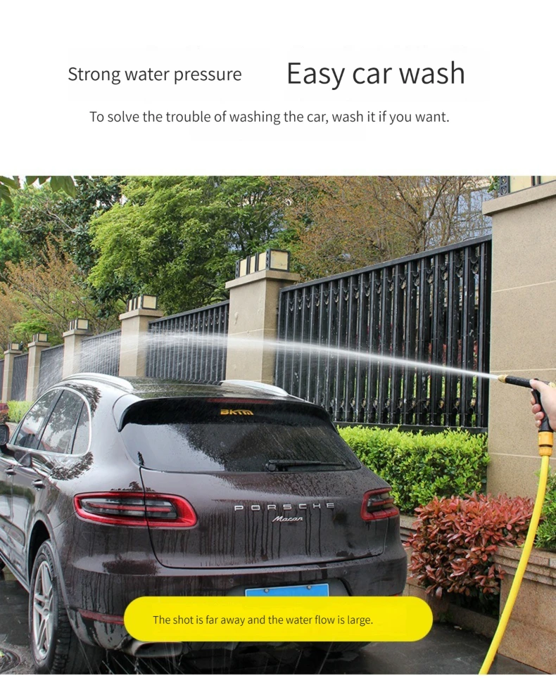 

Factory direct sales high pressure household car wash water gun hose telescopic cleaning watering nozzle artifact set