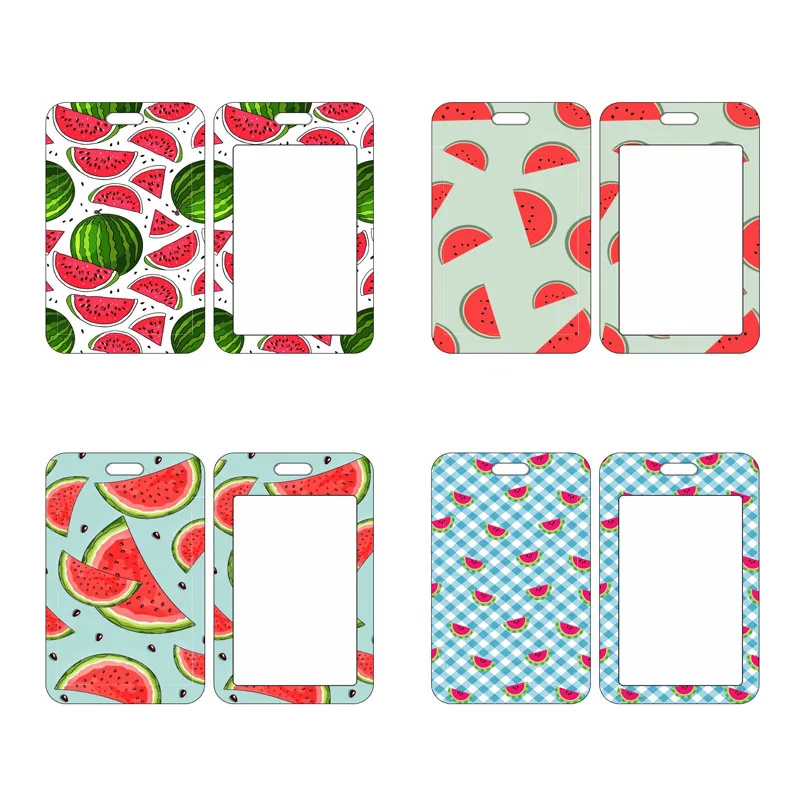 

Cute ID Card Holder Student Campus Card Cover ABS Name Card Holder Watermelon Credit Card Case Cute Bus Card Case Gift