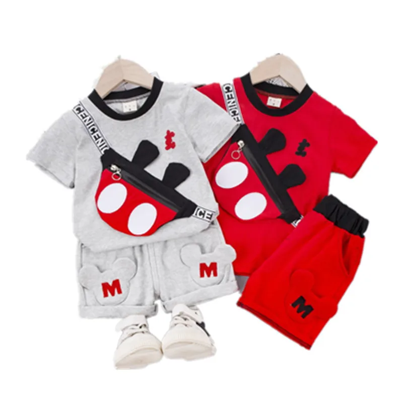 

2022 Summer Baby Fashion Clothes Suit Children Boys Girls Cartoon T-Shirt Shorts 2pcs/set Toddler Casual Clothing Kids Tracksuit