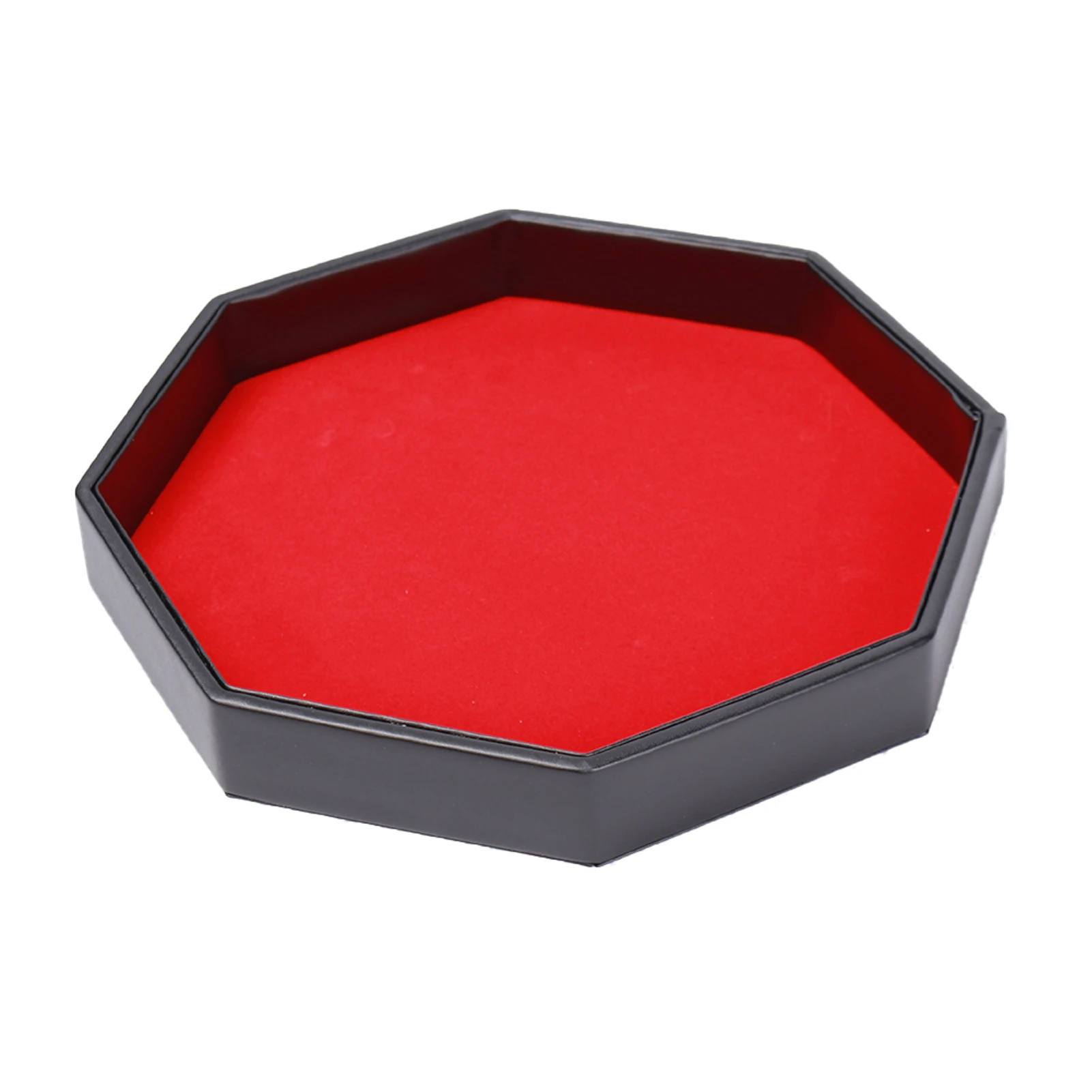 

Catchall Portable Accessories Desktop Holder Storage Box Dice Tray For Jewellery Gift Octagon Board Game PU Leather Rolling Bar