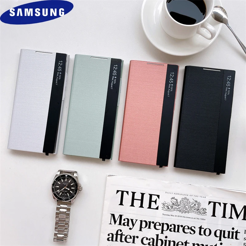 

Новый оригинальный зеркальный умный чехол-книжка для Samsung Note 20/Note20