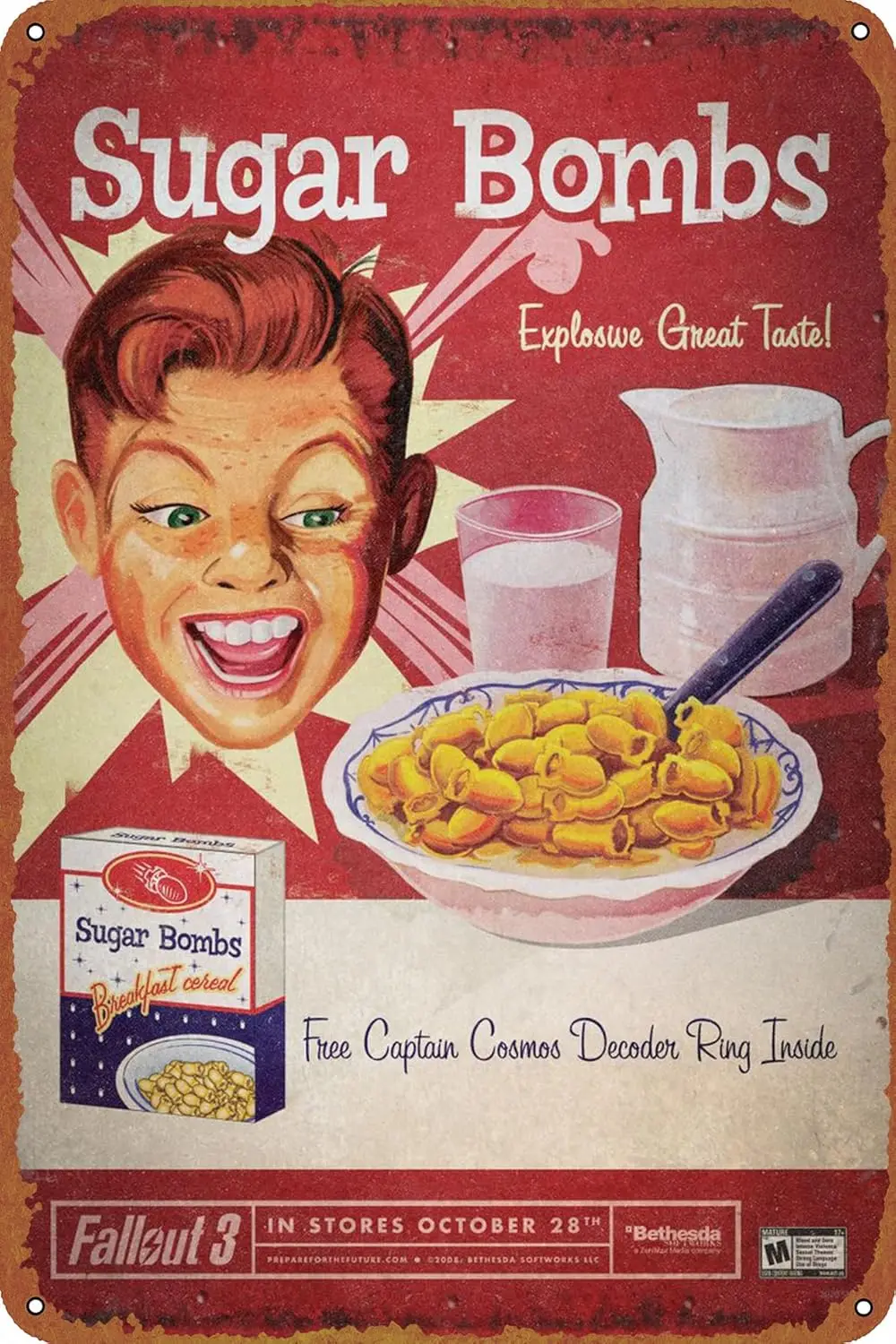 Музыкальный постер с сахарными бомбами металлическая жестяная вывеска в стиле