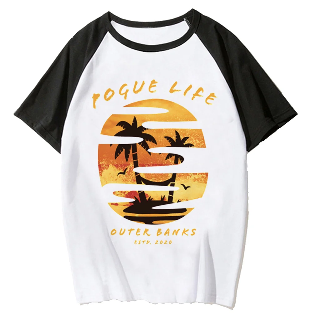 

Футболка Pogue Life с внешним банком, женская футболка Y2K, Женская комиксная аниме одежда в стиле Харадзюку