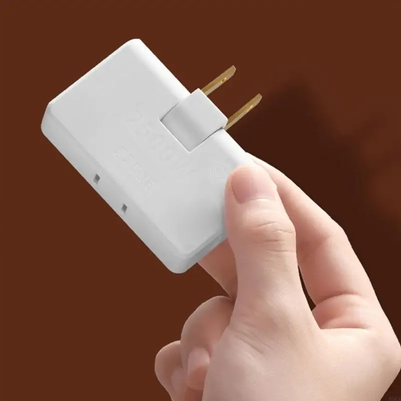 E06A 3/4 в 1 USB Adension Adadapter Adapter 2-Prong Вращающийся конвертер 2500 Вт