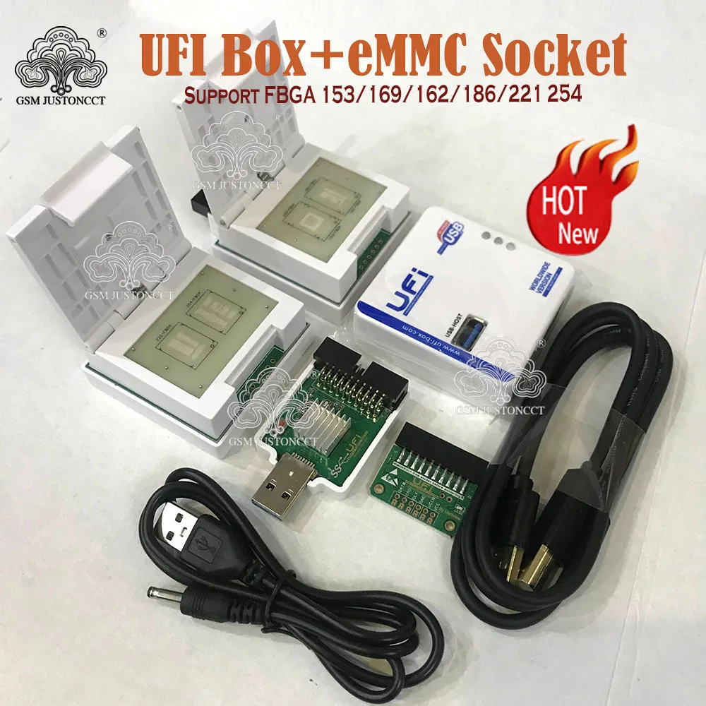 2022 новая оригинальная коробка UFI/Ufi розетка с поддержкой FBGA 153/169/162/186 для ремонта EMMC сервисных инструментов, изменения размера, формата, стира...