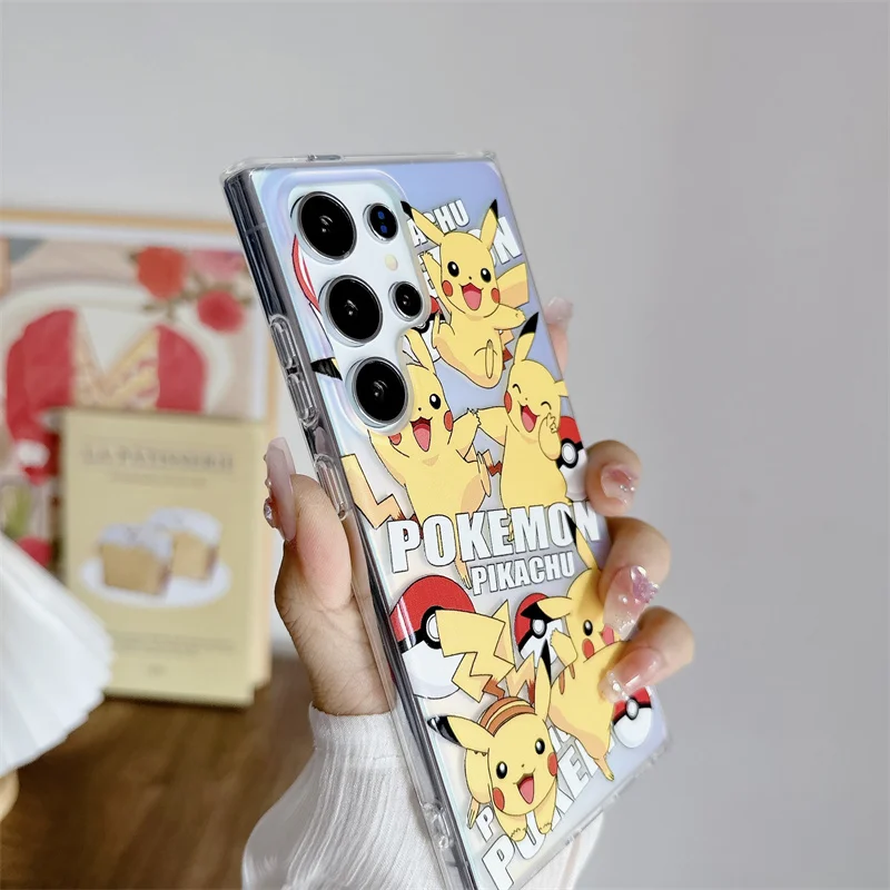 Милый чехол для телефона с аниме покемоном Пикачу Сквиртл лазер анти-капля iPhone 11