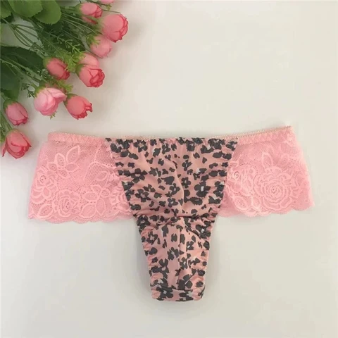 Мужские сексуальные кружевные трусы больших размеров, шелковистое мягкое эластичное нижнее белье LGBTQ BF, подарки для пар, вечерние эротические кружевные трусики