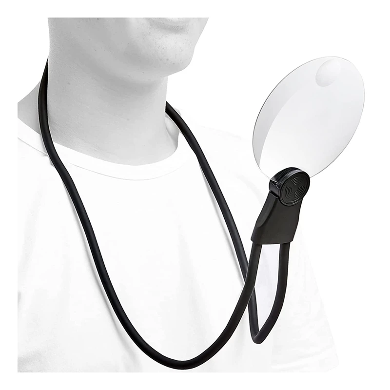 

Точечные товары, увеличительное стекло для чтения, большие увеличительные стекла для освобождения рук на шее, Карманная Лупа для близкой ра...