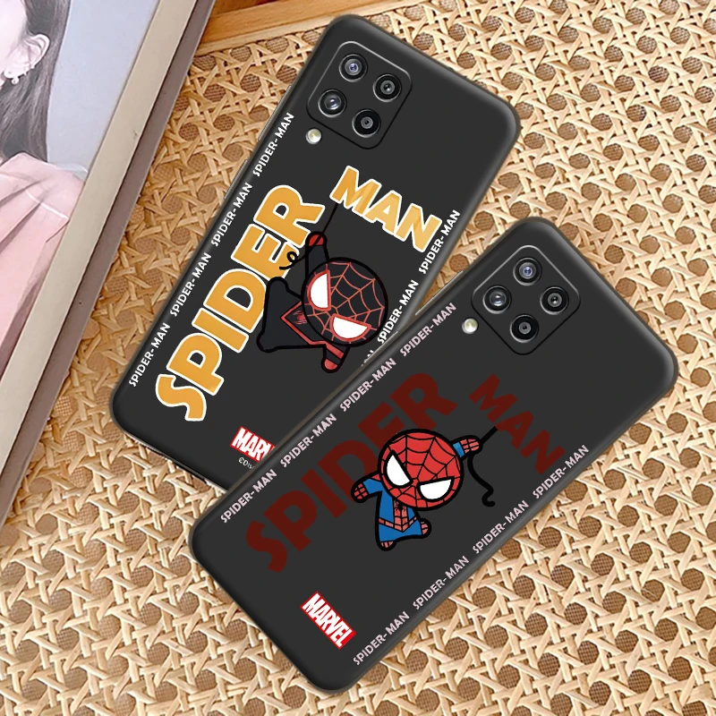 

Marvel Spider Man Q Is Cute For Samsung A22 4G A22 5G Soft Silicon Back Phone Cover Protective Black Tpu Case Carcasa Back