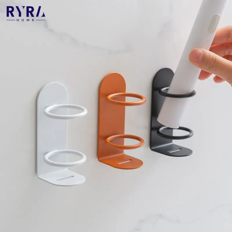 Wall-Mounted Electric Toothbrush Rack Stainless Steel Toothbrush Holder Punch-free Toothbrush Storage Rack Bathroom Accessories