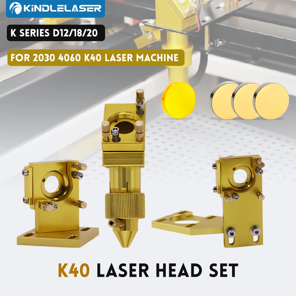 Kindlelaser Serie K Set Di Testine Laser Co2 Znse Lens Dia.12/18/20Mm Si Mirror Dia 20Mm Per Macchina Da Taglio Per Incisione Laser K40