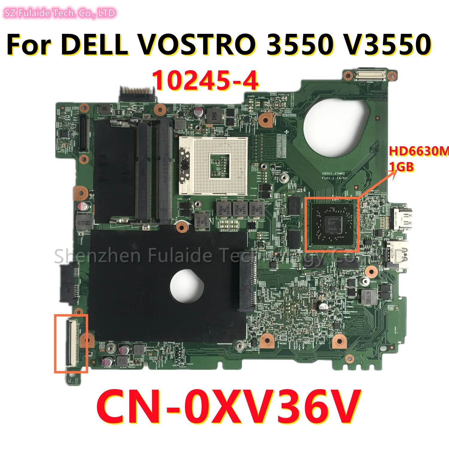 

For dell Vostro 3550 V3550 Laptop Motherboard CN-0XV36V 0XV36V XV36V 10245-4 With 216-0810005 GPU HM67 DDR3 100% Test Working