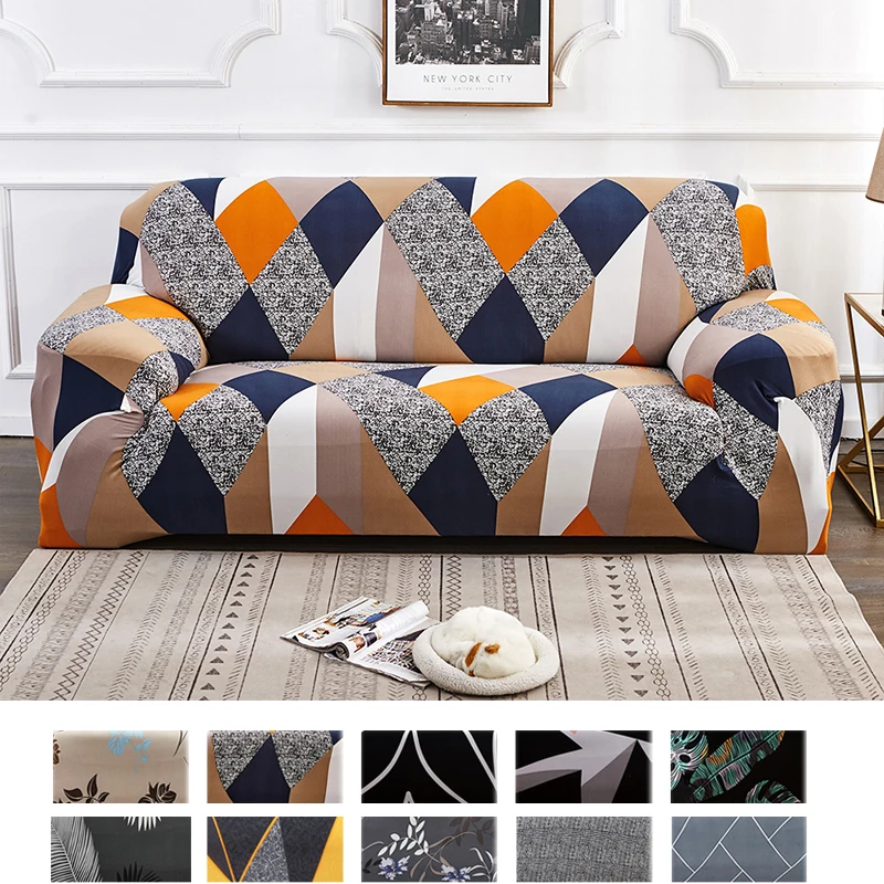 

1/2/3/4 Seater Stretch Sofa Cover Sectional Elastic Sofa Slipcover for Living Room Couch Cover L Shape Corner Armchair Cover