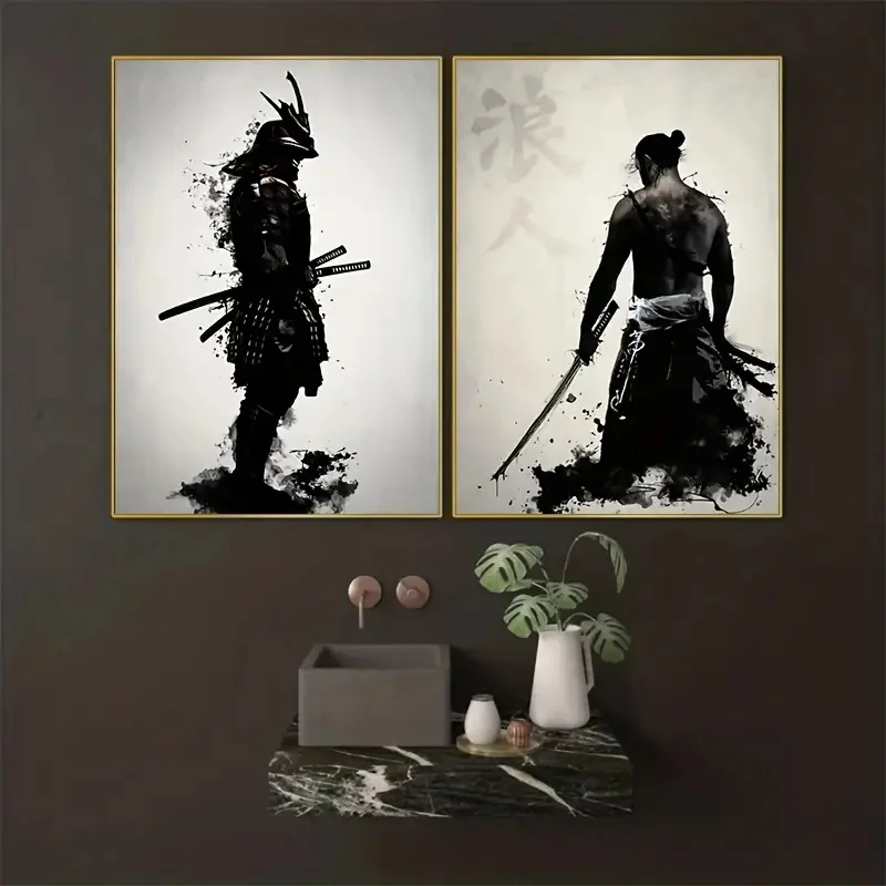 

Japanese Samurai Canvas Paintings Wall Art Character Posters And Prints Home Decorating For Living Room Bedroom Frameless