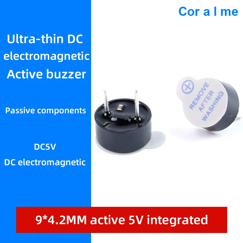 

10PCS 9042 Active Integrated 5V Buzzer 9*4.2MM Ultra-Thin DC Electromagnetic Buzzer