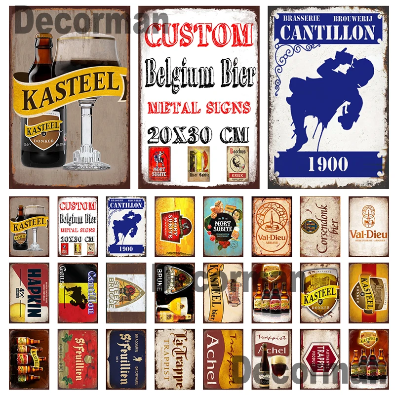

[ Mike86 ] Belgium Beer Kasteel Steen Brune Metal sign Tin Poster Painting Man Cave Store Pub Decoration LTA-3183 20*30 CM