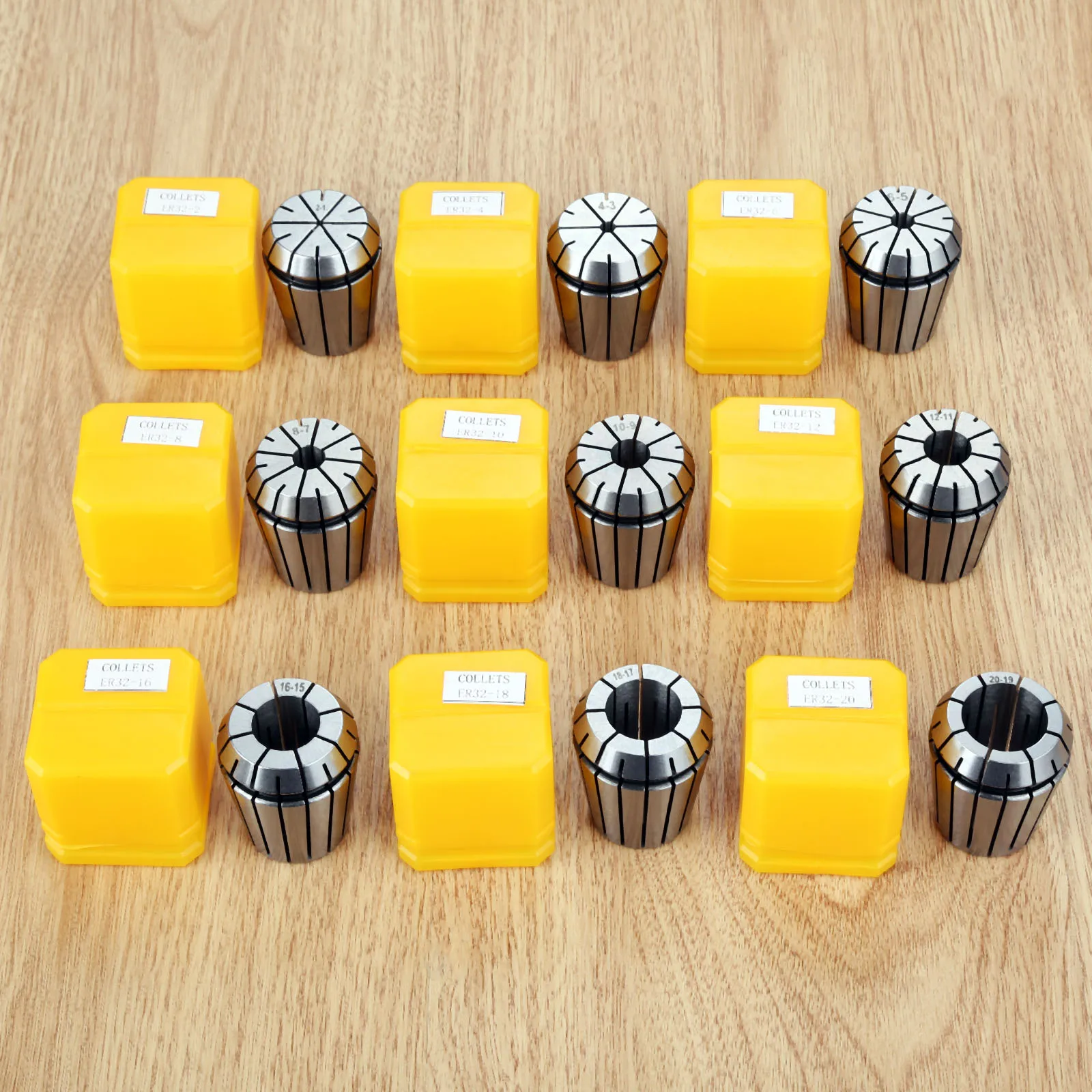 9Pcs/Lot 2/4/6/8/10/12/16/18/20mm Collets For CNC Milling Lathe Tool And Work-holding Engraving Machine Durable Tools Part