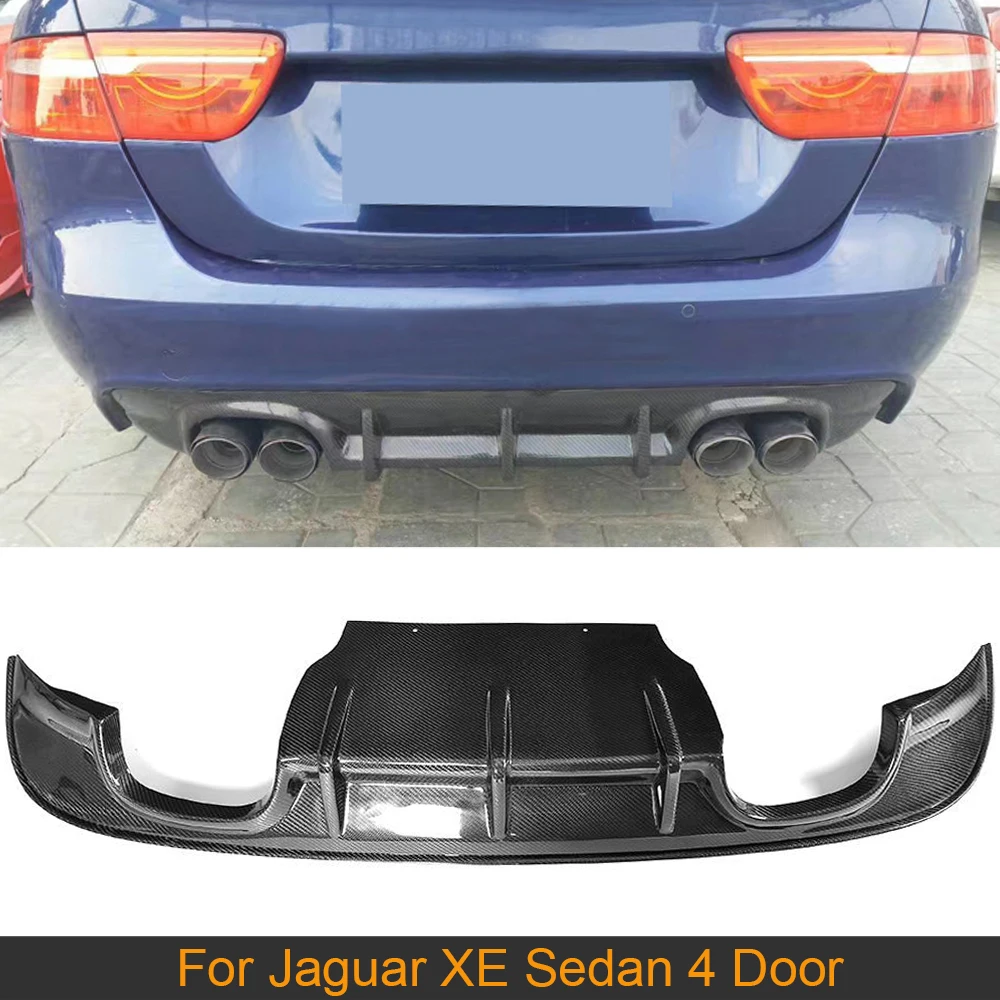 

Car Rear Bumper Diffuser Lip Spoiler For Jaguar XE Sedan 4 Door 2015-2017 Rear Bumper Diffuser Lip Spiler Carbon Fiber / FRP