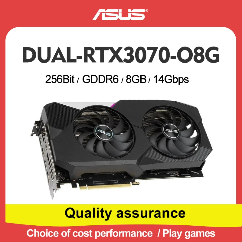 

ASUS DUAL-RTX3070-8G GDDR6 256bit Computer graphics card