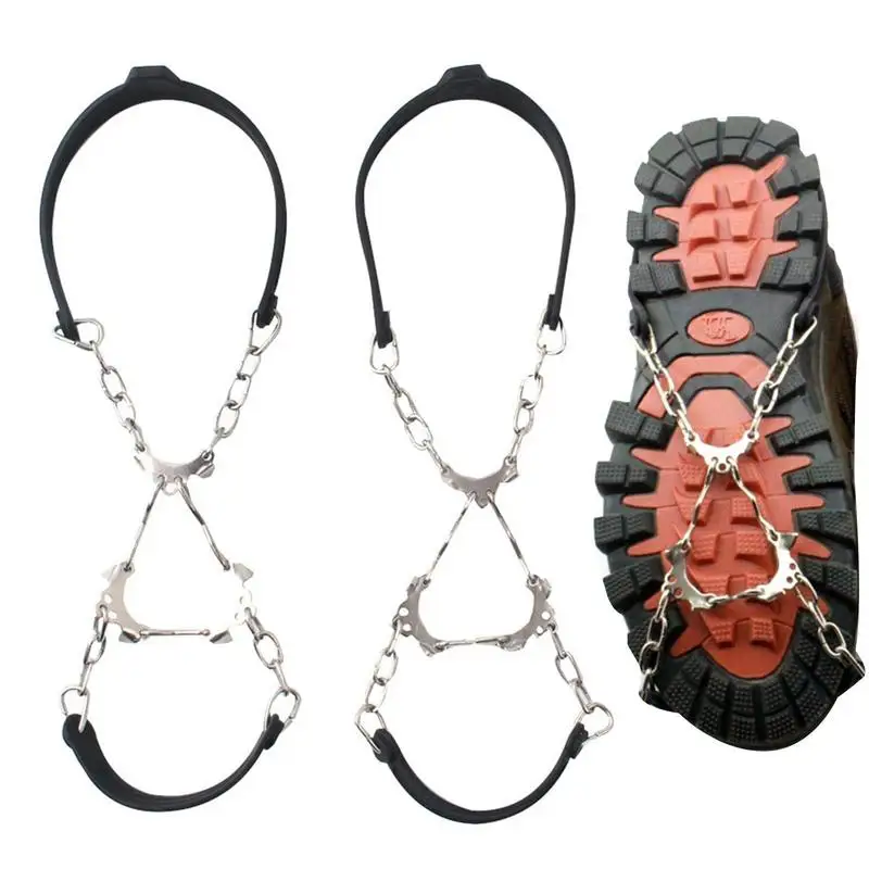 

Нескользящие напольные Чехлы для обуви с шестью зубьями, Нескользящие Горные ботинки, уличное альпинистское оборудование для любой обуви