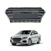 front grille bumper mesh grill honeycomb grills for hyundai accent 2017 car mask cover auto styling middle east version