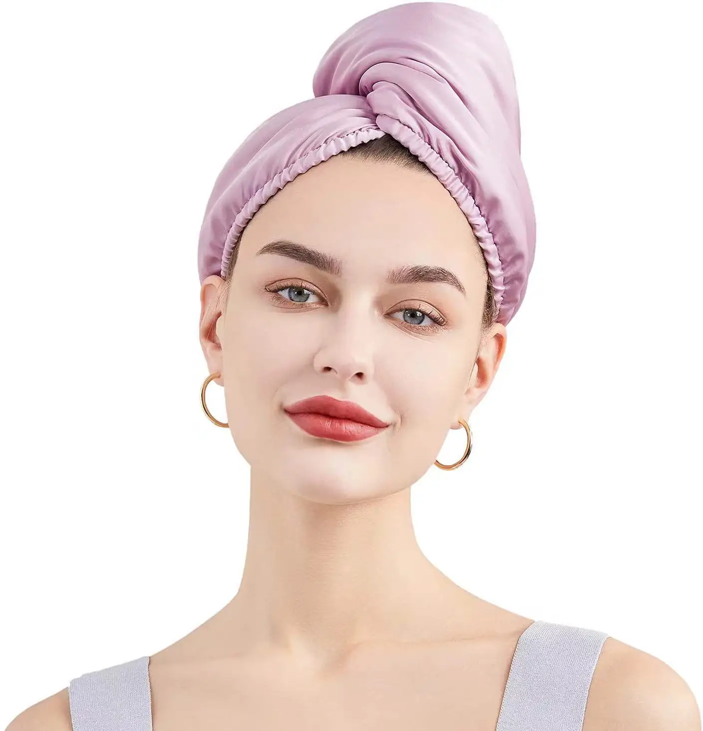 Шелковые полотенца для сушки волос, двойной слой, для длинных волос