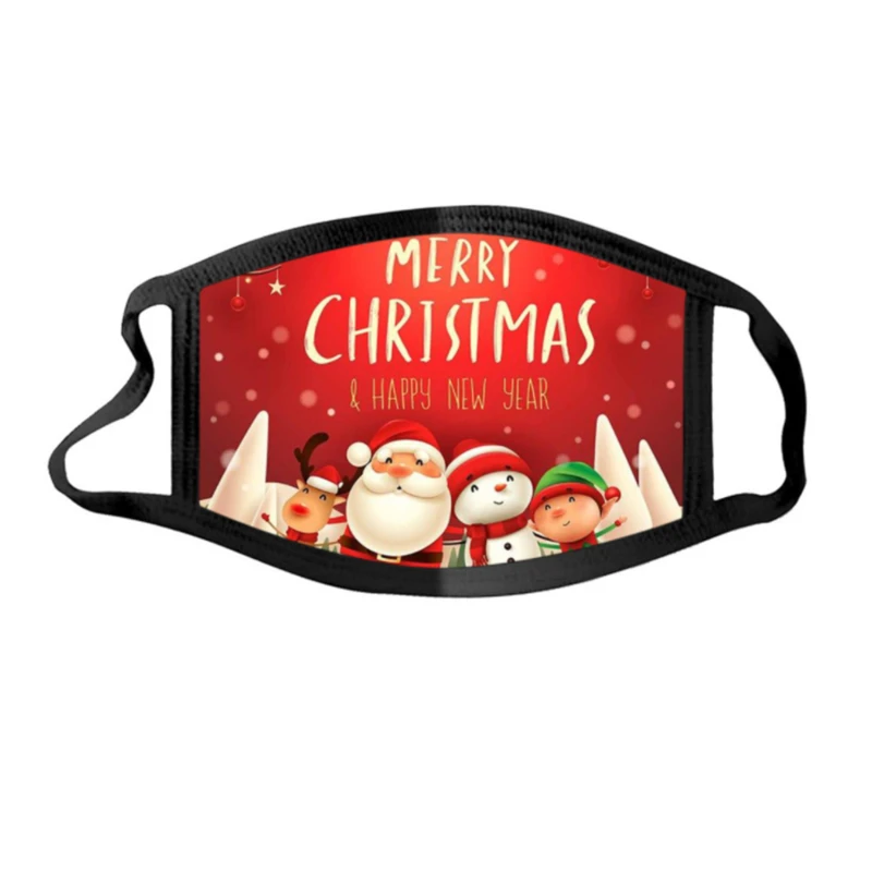 

1 шт., маска для детей и взрослых, с принтом Санта-Клауса