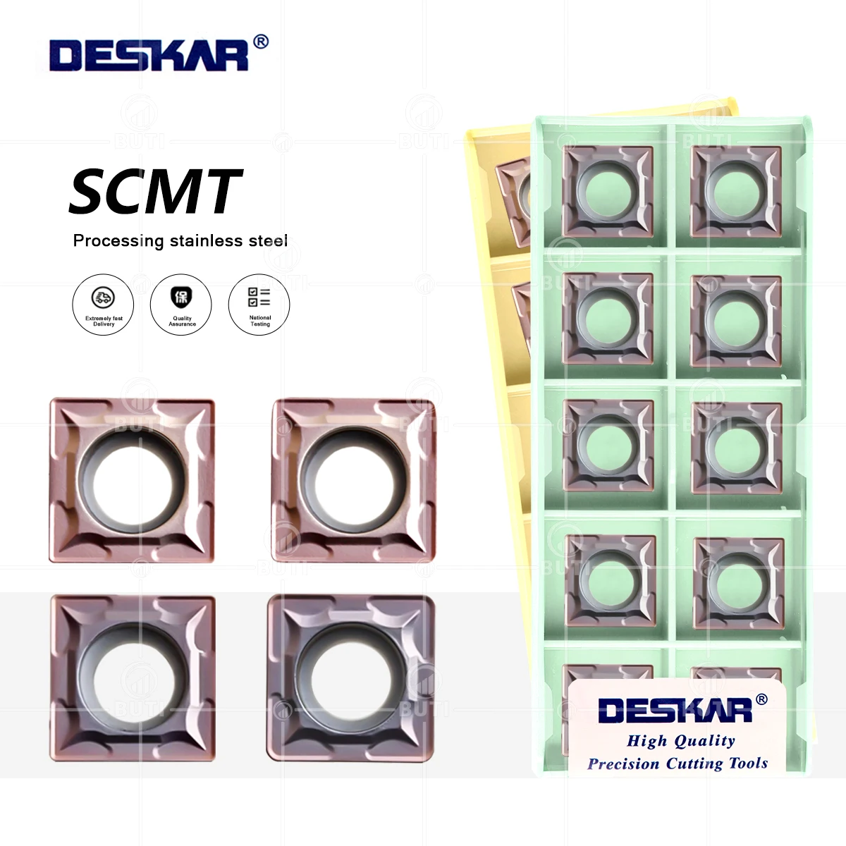 

DESKAR SCMT09T304 SCMT09T308 LF6018 LF6118 100% оригинальный внутренний круглый токарный станок с ЧПУ, твердосплавные лезвия для обработки нержавеющей стали