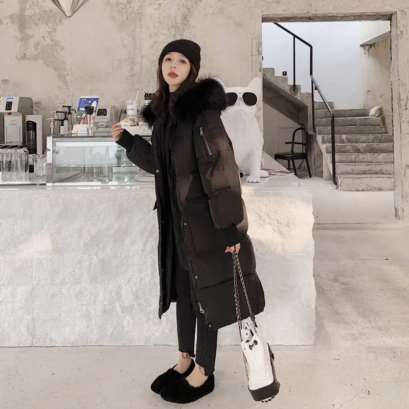 Winter Women's Cold Coat Parkas Super Hot Coats Hooded Long Down Cotton Jacket Retro Loose Cheap Wholesale Women's Clothing