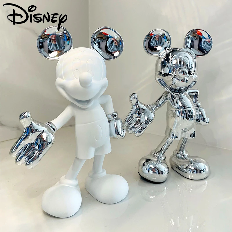 

20/29cm Disney Mickey Mouse Figures Cartoon Resin Welcome Pose Mickey Action Figurines Anime Collection Model Dolls Children Toy