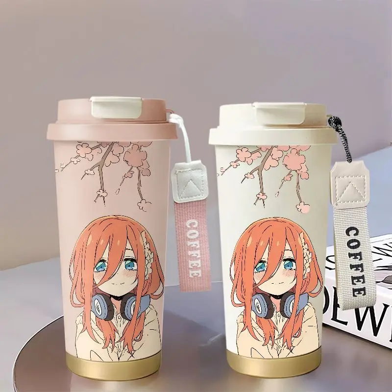 Фото Термокружка The Quintessential Quintuplets: Милая, модная, креативная, с внутренней частью из нержавеющей стали 316, для холодных напитков, подарок №3