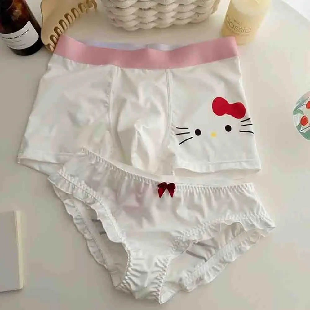 Фото Мужское и женское нижнее белье Sanrio Cinnamoroll Kuromi для пар, милые женские трусы с мультяшным рисунком, модные, сладкие, в стиле аниме, треугольные трусы, подарок №3