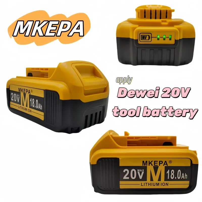 Сменный литий-ионный аккумулятор DCB200 20 В 16 Ач-18 Ач подходит для 18 DCB184 DCB182 DCB180 DCB181 DC