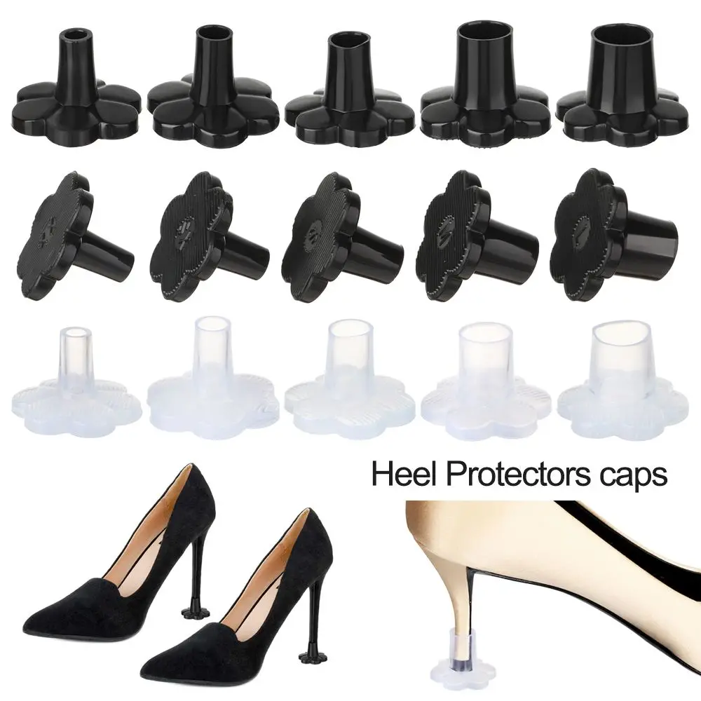 

1pair Silencer Heel Protector Woman High heels Protective Cover Round Shape Non-slip Wearable Heel Cover Shockproof Accessories