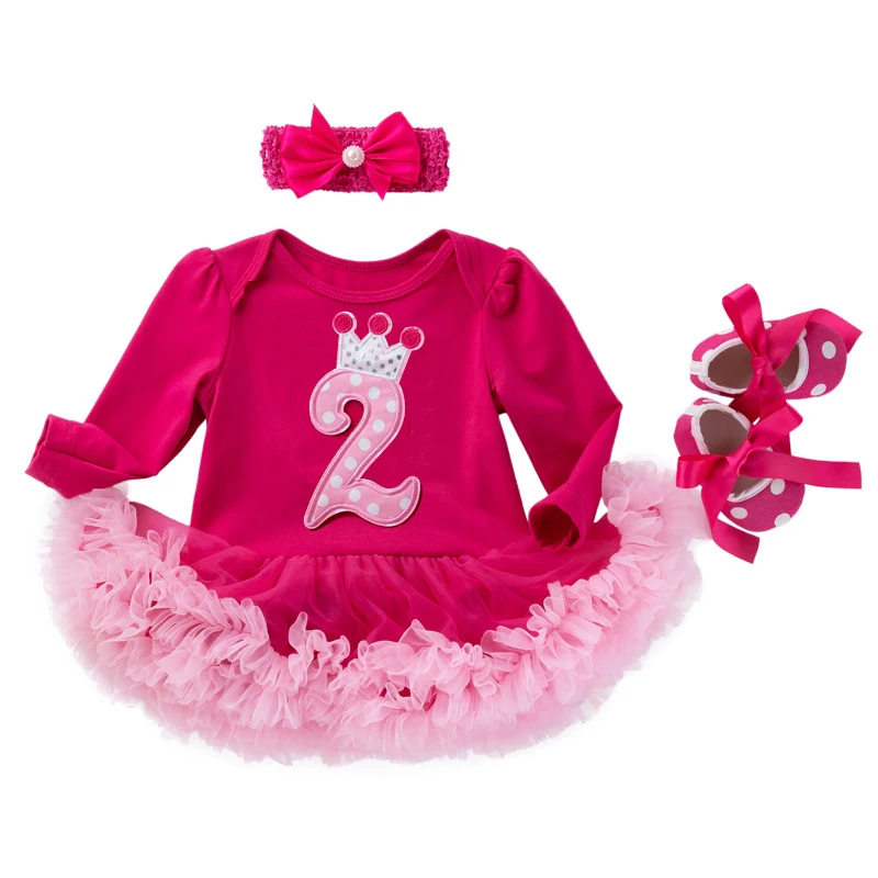 

Baby Dress 1 Year 2rd Birthday Outfit Girl Dress Princess and Wedding Baptism Party Costumes for Newborn Clothes Set 12 Months
